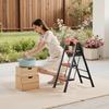 3 Step Ladder, Folding Step Stool with Wide Anti-Slip Pedal and Comfort Handgrip, Lightweight 150 kg Capacity Portable Aluminum Plant Support,