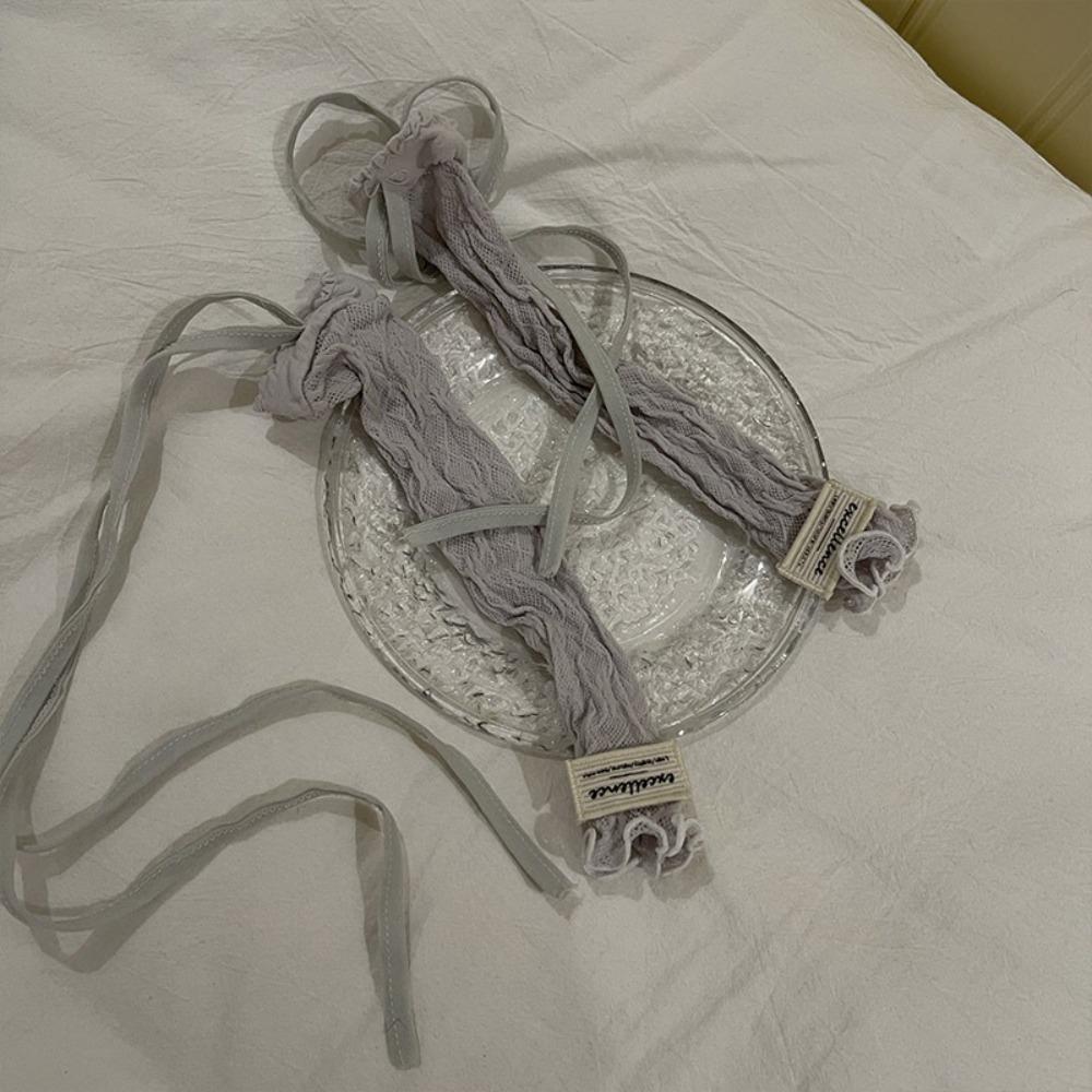 Ribbon Sun Protection Sleeves Sweet Ballet Style Arm Covers Fingerless Gloves  Clothing Accessories