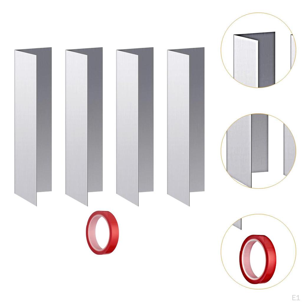 4 Pieces Garage Door Seal Guards Weather Stripping Multipurpose Easy Install Threshold Seals