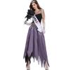 Halloween Costume Adult Long Dress Crown Ghost Bridal Costume Stage Performance Costume