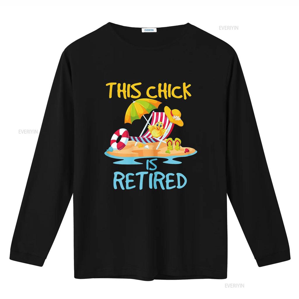This Chick is retired Women Retirement T Shirt vintage Washed Comfortable fashion Slightly Unisex designer clothes Versatile