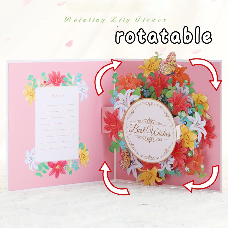 Premium 3D Pop Up Flower Bouquet Card Mothers Day Present Valentines Day Anniversary Birthday Greeting Cards Thank You Wishes Gifts