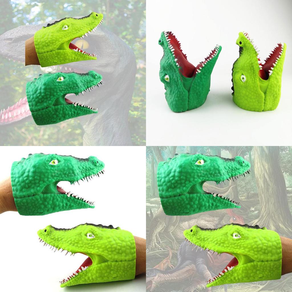 Realistic Crocodile Hand Puppet Tpr Soft Rubber Shark Glove Role Playing Prop Ocean Animal Hand Puppet Interactive Toy Characters)