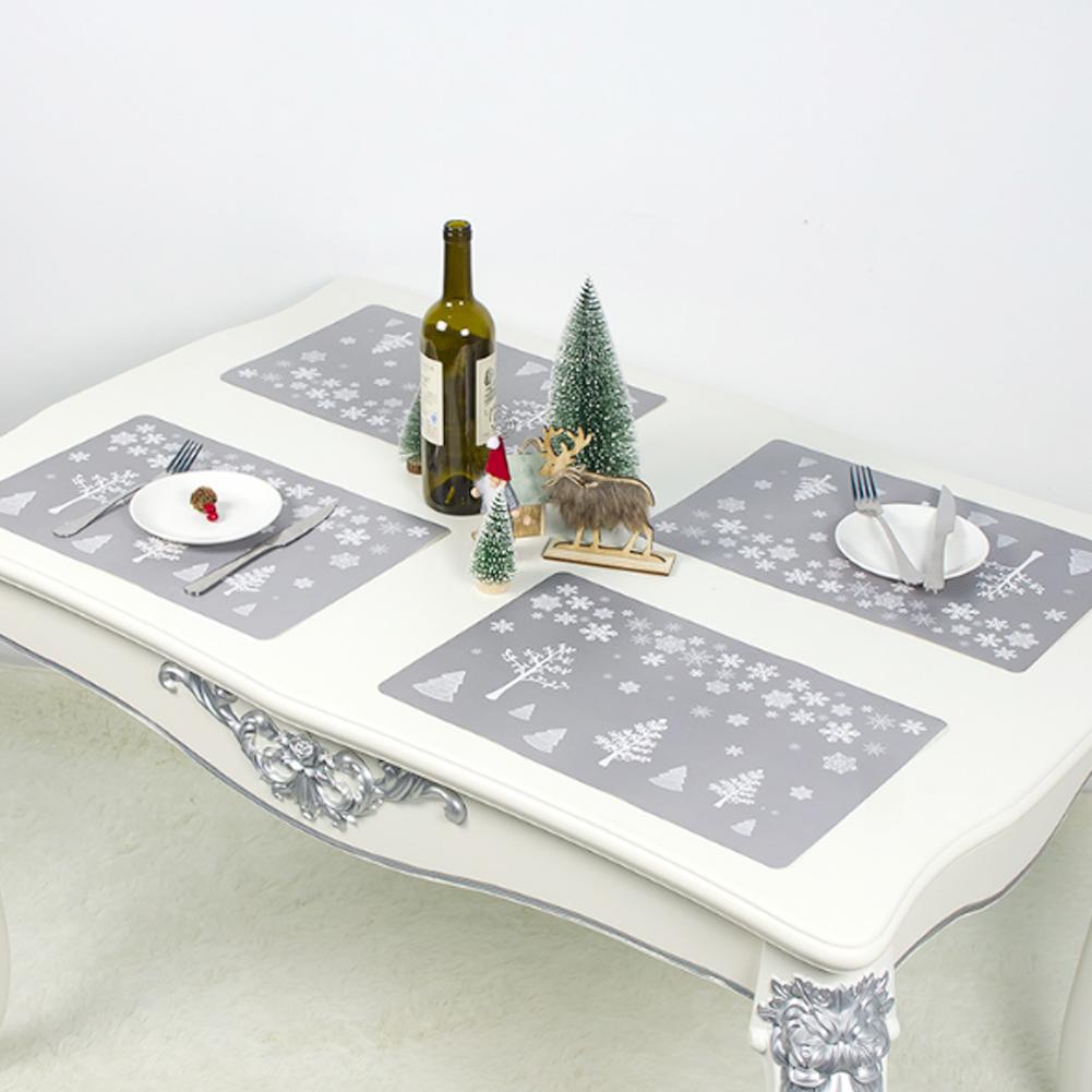 12pcs Christmas Printed Drinks Tea Cup Mats Coasters Teapot Placement Table Mat Decoration