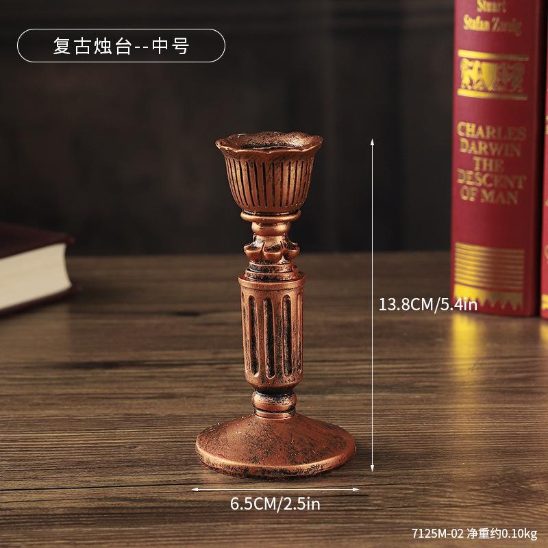 

Резной подсвечник из смолы для украшения дома - Реквизит для создания атмосферы ужина при свечах, Идеально подходит для ресторана, бара, спальни