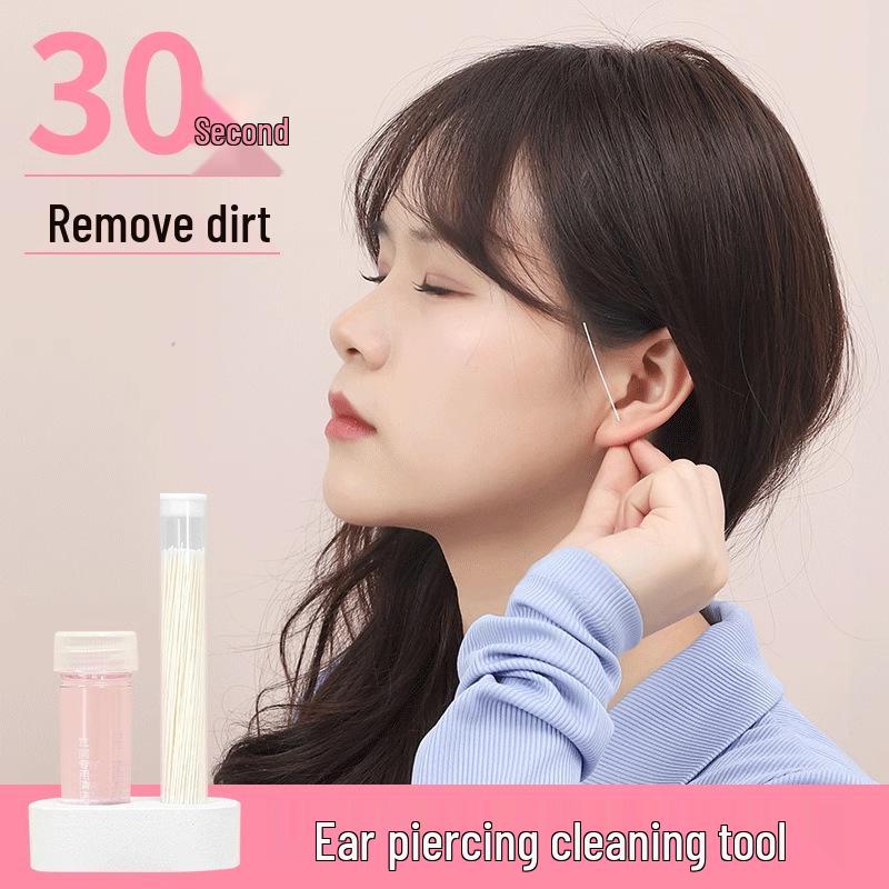 Ultrafine Ear Cleaning Thread for Women: Odor Removal & Blockage Prevention, Safe for Ear & Piercing Cleaning