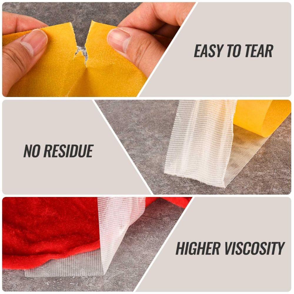 10/20m Heavy Duty Double Sided Tape High Viscosity Cloth Base Carpet Tape Waterproof Removable Mesh Grid Fabric Tape