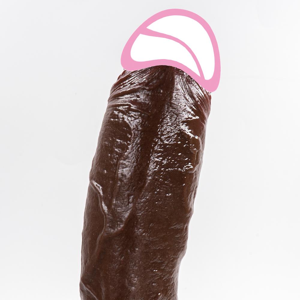 Realistic Long Dildo Black Anal Plug with Suction Cup Big Penis Butt Plug Long Dick Sex Toys for Women Men Phallus Anal Dilator