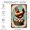 Vintage Farmhouse Chicken Egg Rustic Metal Tin Sign Wall Art Decor 8x12 Inch