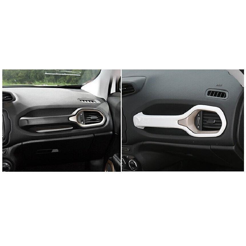 For Jeep Renegade 15-2023 Alpine White Dashboard Copilot Handle Cover Trim 1pc