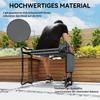 Steel Frame Padded Garden Kneeler, with Tool Bag - Grey
