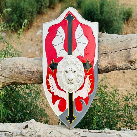 71.12 cm Medieval Spartan Shield Lion face Shield  for Boyfriend, Father Best Gift Halloween