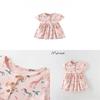 Summer Girl Dress With Soft Cotton Fabric And Floral Pattern For Toddler Girls