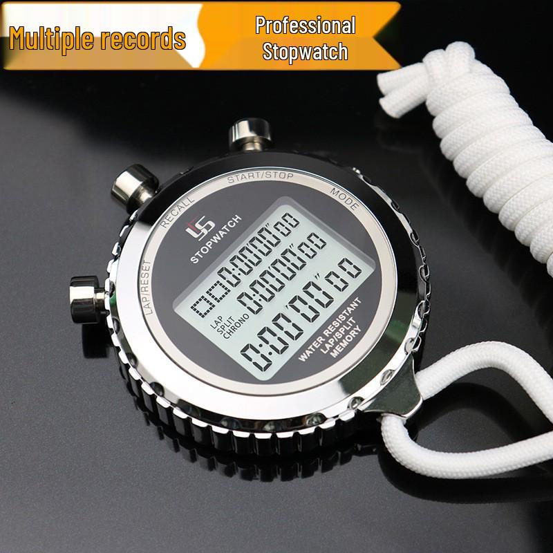 YS-510 Multifunction Metal Stopwatch with 10, 60, 100, and 120 Lap Memory for Athletics Training