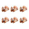 Turkey Design Tealight Candle Holders Set of 6 for Thanksgiving Mantel Decors, Metal Fall Table Accent for Harvest Centerpieces