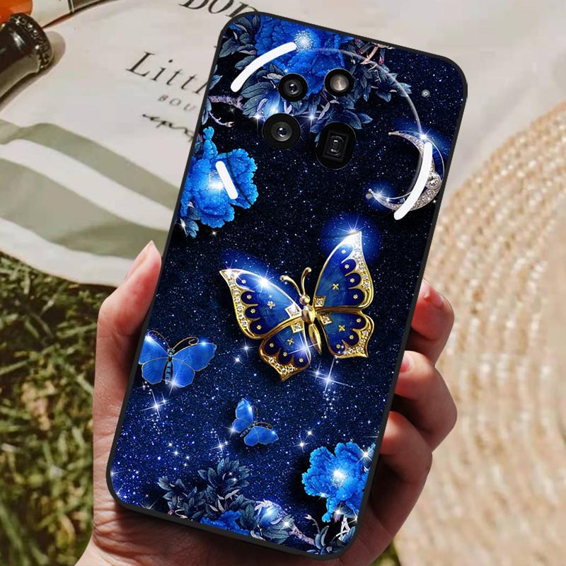 For Nothing Phone 3A Pro Case Phone3A Pro Cool Painted Silicone TPU Soft Cover for Nothing Phone 3A Pro A059P Cases Black Shells