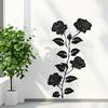 Black Rose Flower Wall Sticker Removable Self-Adhesive Background Decor for Bedroom Living Room Home Decoration