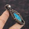 Chrysocolla Pendant Copper Wire Wrapped Pendant Rainbow Moonstone Pendant Copper Wire Jewelry Gift For Him Handmade Natural Gemstone Pendant