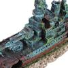 Resin Wreck Boat Sunk Battleship War Ship Fish Tank Aquarium Ornament Cave Decoration