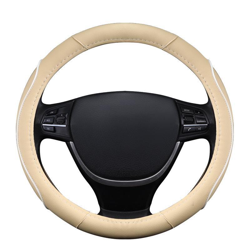 Summer Electric Car Handle Cover: Non-Slip Leather Steering Wheel Cover for Van