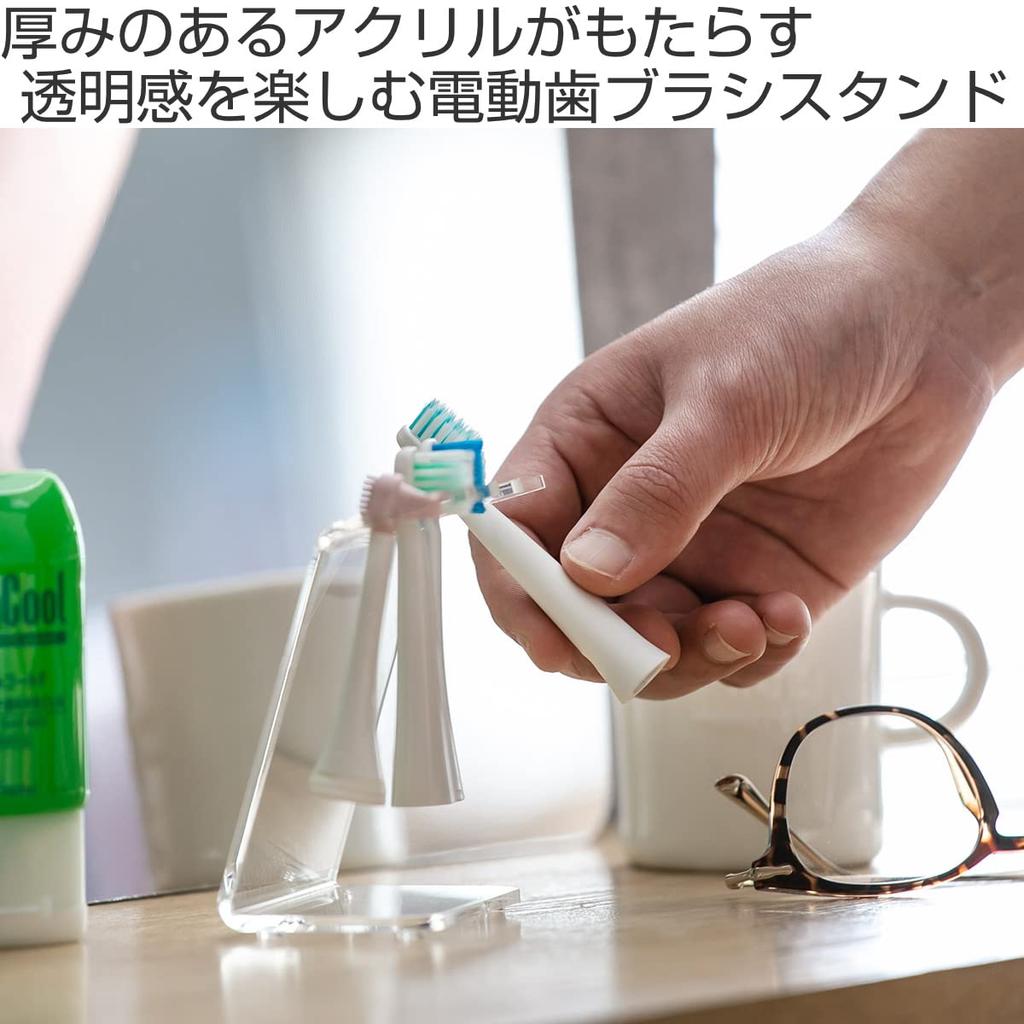 Amenist Electric Toothbrush Made In Japan Stand, Acrylic, (Clear) 004-608
