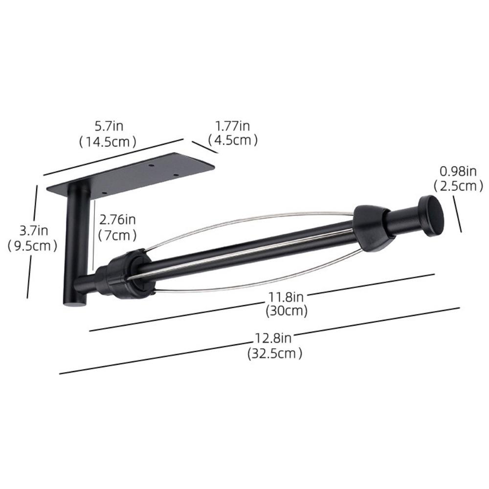 Stainless Steel Paper Roll Holder Wall Mounted Adhesive Mount Paper Towel Holder No-Drill Punch-free Storage Rack чёрный 3490₽