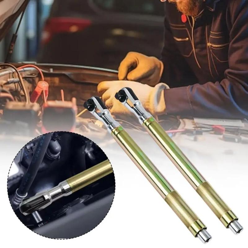 Motorized Rotating Ratchet Extended Wrench Hand Tool With Additional Grip For Simple Bolt Removal In Difficult Locations