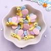 14pcs Colorful Resin Cartoon Caterpillar Bee Grasshopper Butterfly Beetle Flatback Stone Figurines Scrapbook Craft DIY Bow Decor