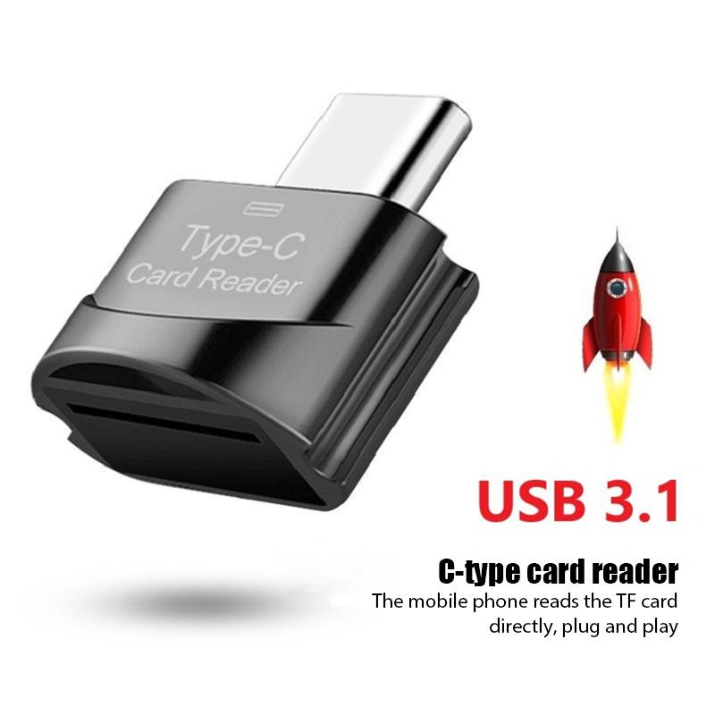 New USB 3.1 Type-C To Micro-SD TF Smart Adapter Mini High Speed Card Reader for Watching Movies and Transferring Documents