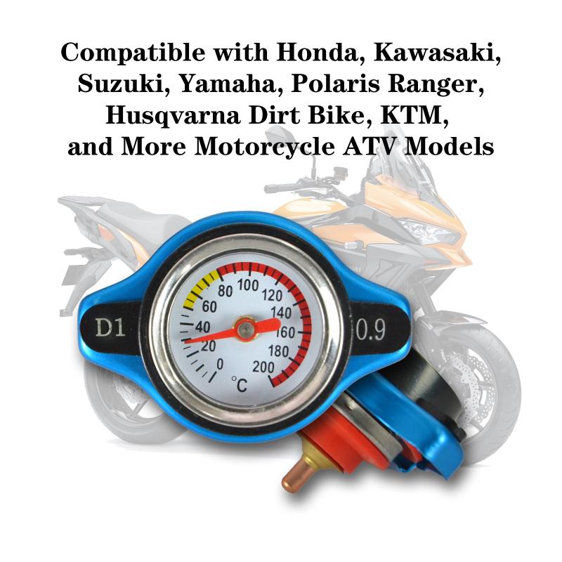 0.9Bar 1.1Bar Big Or Small Head Motorcycles Car Thermost Radiator Cap Cover Water Temperature Gauge Cover Utility Safe