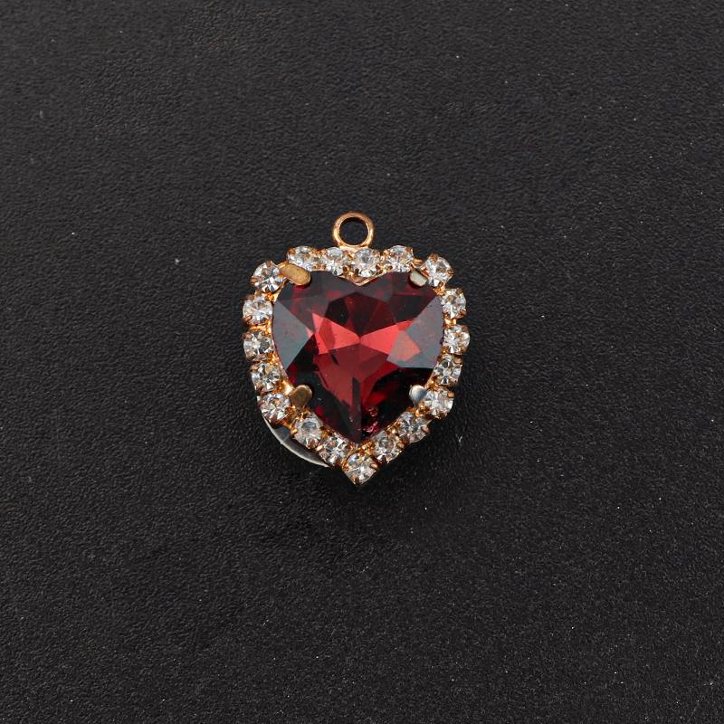 Shoe Charms Pins for Sandals Love Colorful Gemstone Crystal Drill Shoes Decoration Flower Buckle Shoes Accessories 1PC