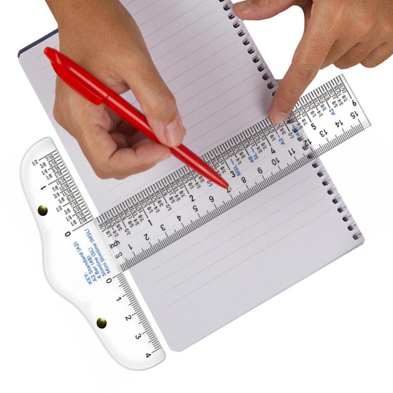 T Square Ruler Clear Acrylic T Shape Ruler Clear Transparent In Both Inches and Metric Measurements Straight Ruler Tool