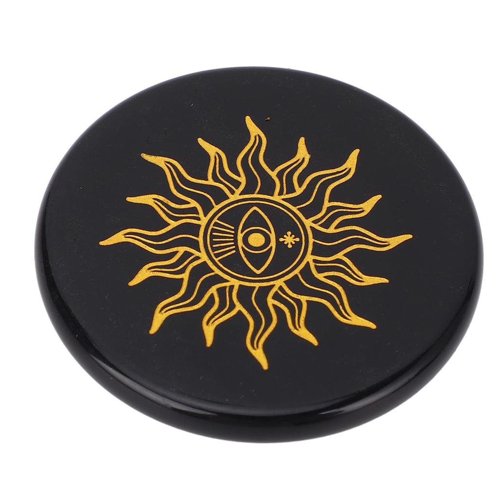 Engraved Rune Stone Symbol Encouragement Stone for Yoga Meditation Holiday Present Type 2
