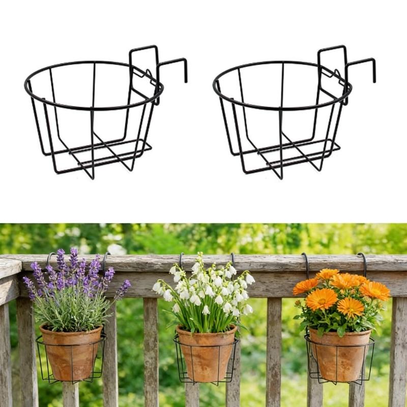 Weather Resistant Garden Hanging Basket Holders Support Frame Bracket For Patios Ledges Plant And Greeneries Decoration