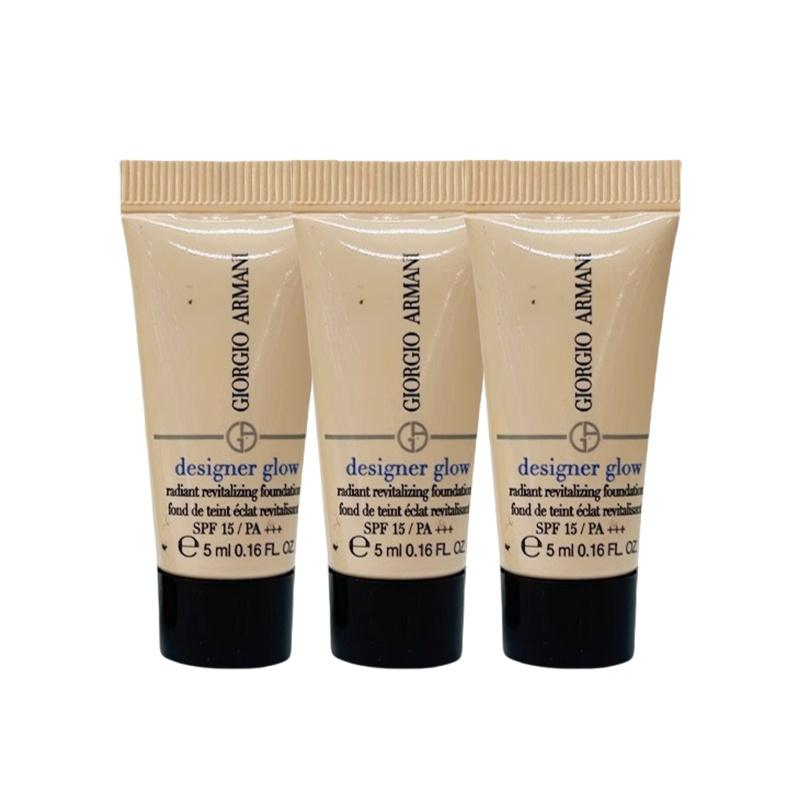 Armani Синяя линия Radiant жидкая тональная основа пробник master контроль жирности натуральный водостойкий макияж стойкий 5мл*3 синий