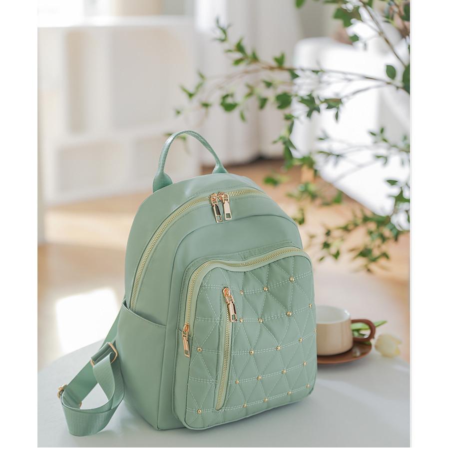 

IELGY Oxford cloth backpack, fashionable versatile large-capacity women s leisure travel backpack зелёный