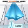 SucceBuy Aerial Yoga Frame & Hammock 9.67 ft Yoga Swing Stand W/13.1 Yards Aerial Hammock Max 551lbs Yoga Rig for Indoor Outdoor