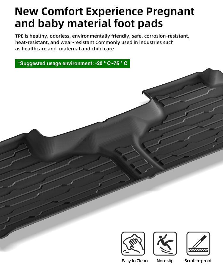 Compatible Floor and Trunk Mats for 2024 Chevrolet Tahoe - TPE Material.