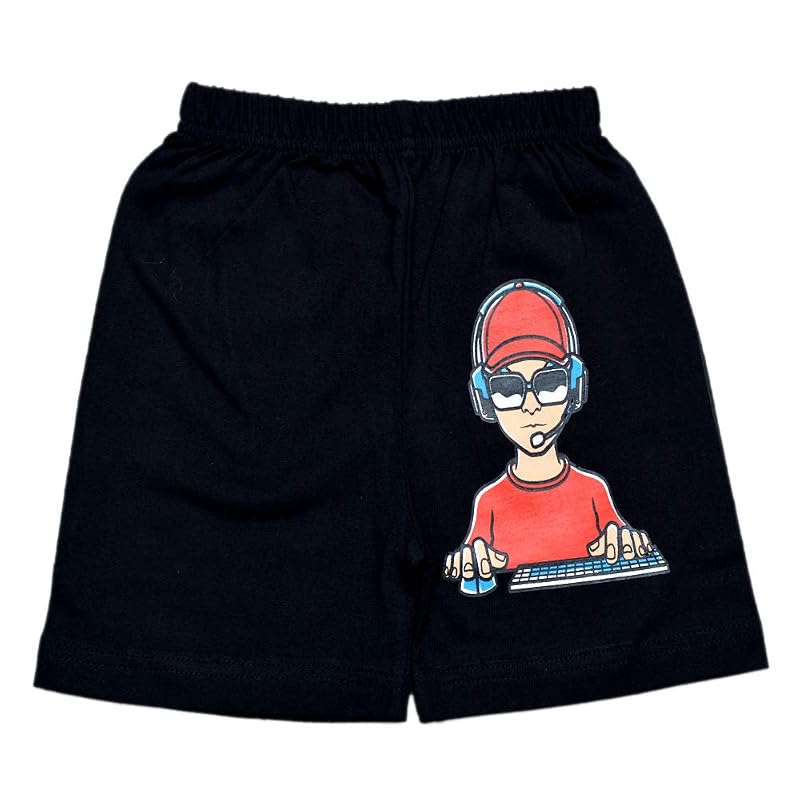 T2F Boy' Printed Cotton Regular Fit Shorts(Pack of )