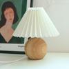 Vintage Pleated Table Lamp with LED E27 Tricolored Bulb Ceramic Base  AU US EU UK Plug Cute Decorative Night Light for Bedroom