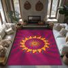 Unique Abstract Area Rug Modern Non-Slip Floor Mat Home Decor Living Room Bedroom Carpet Washable Stylish Design Vibrant Colors