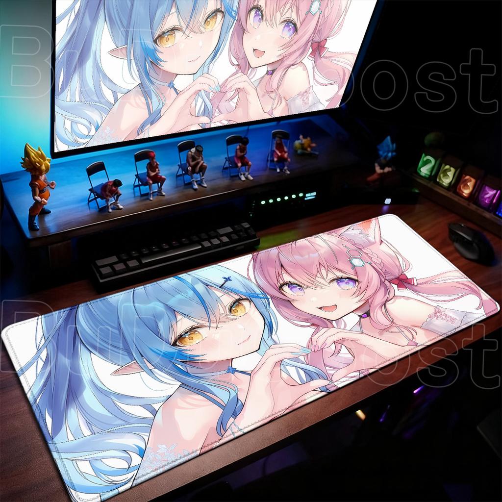 Cartoon Girl Computer Keyboard Mats XXL PC Gaming Carpet Hololive Hakui Koyori Pink Mouse Pad Large HD Printing Anime Table Rug