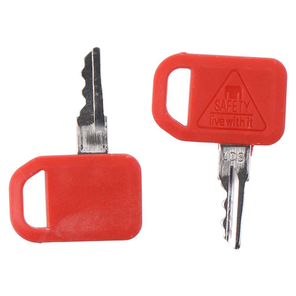 10Pcs Red Keys Excavator Excavator Replacement Key For Pack Cart Loader