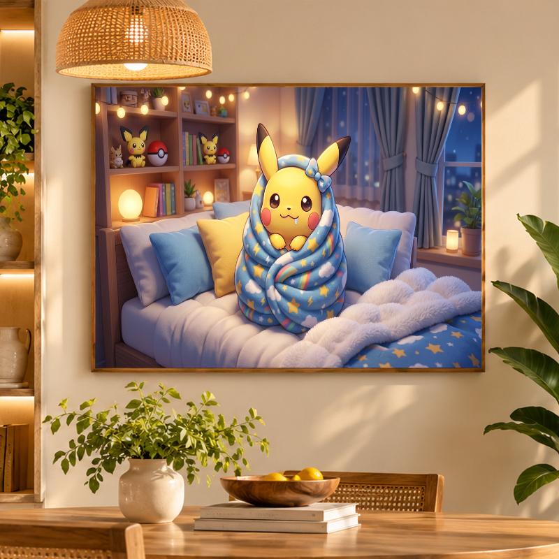 5D Diamond Painting Pikachu DIY Full Drill Diamond Art Kit Home Decoration