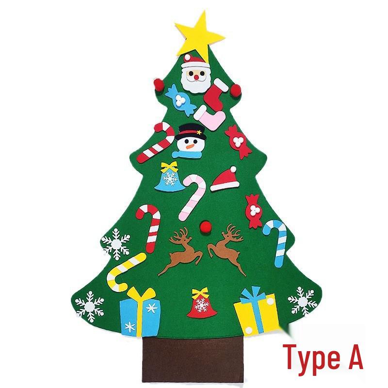 Children s DIY Felt 3D Christmas Tree with Handmade Ornaments