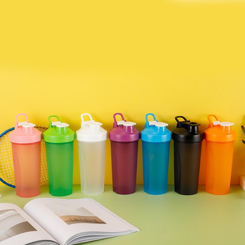 600ML Large Capacity Fitness Shaker Cup with Handle for Protein Shakes, Customizable LOGO