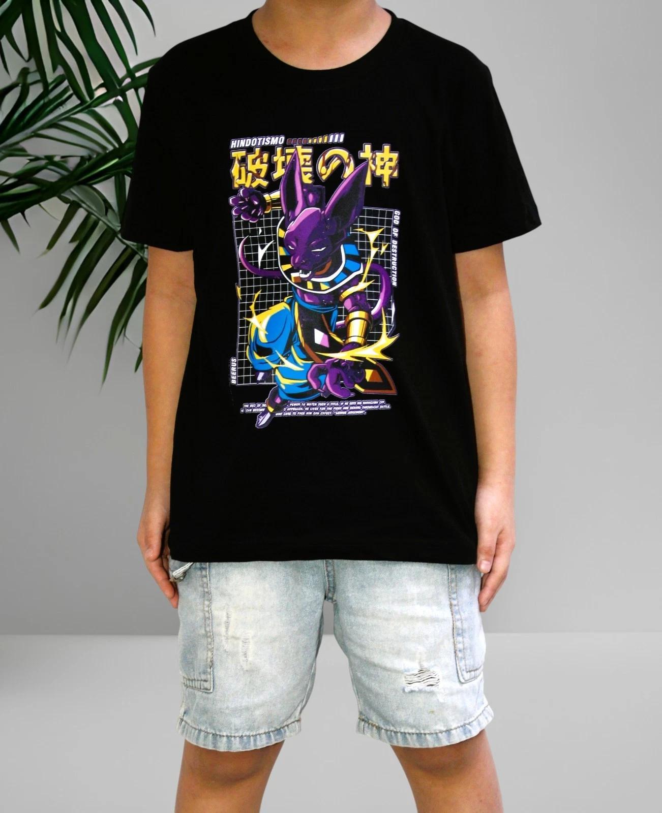 

Children Short Sleeve Anime HINDOTISMO Printing Casual T-Shirt UNISEX DGB009 120