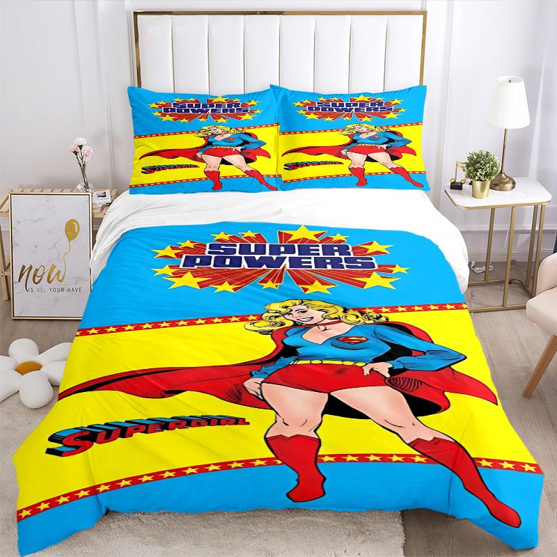 3pcs Super Powers Duvet Cover Set (1 Duvet Cover + 2 Pillowcases, No Core) - Comfortable, And Breathable Bedroom Decoration yy251104067