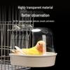 Transparent Large Bathing Basin Toy for Birds - Suitable for Mynas, Cockatiels, Lovebirds, Budgies