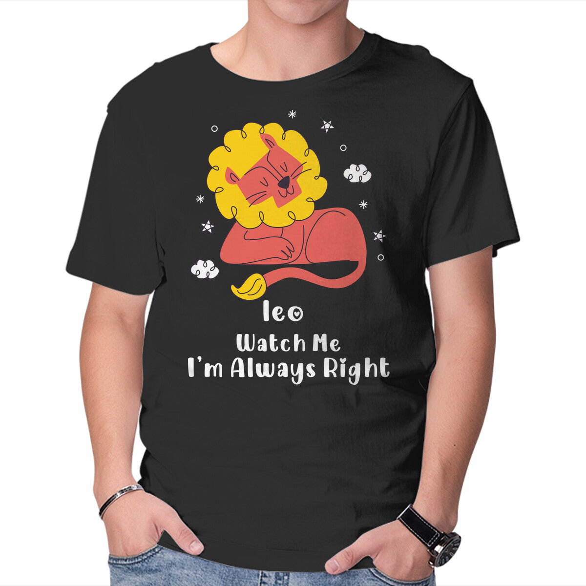 Unisex Crew Neck T-Shirt Watch Me I m Always Right Graphic Short Sleeve Casual Tee XXL